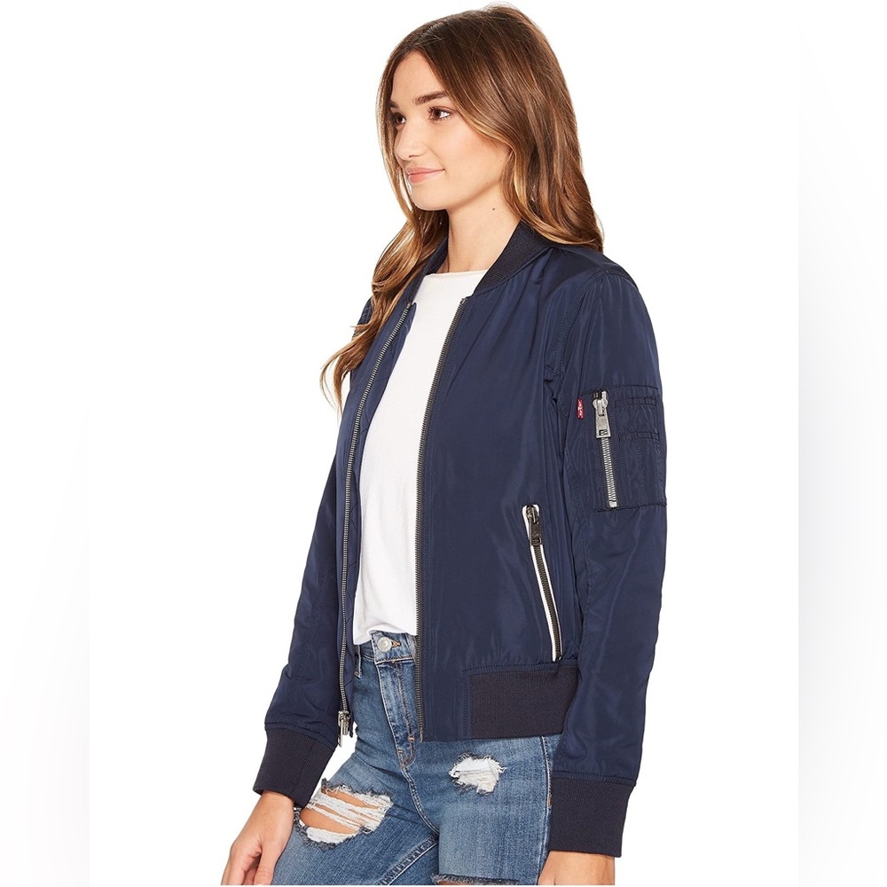 Levi’s Flight Bomber Jacket in Navy Size M - Picture 14 of 16